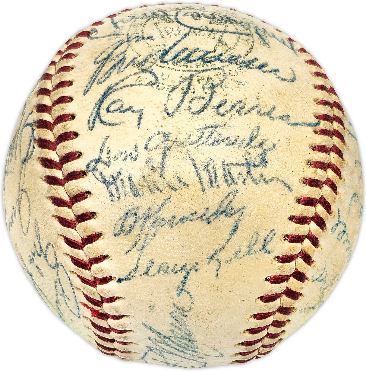 1955 Chicago White Sox Team Signed Autographed Official Harridge AL Baseball With 31 Signatures Including Nellie Fox Beckett BAS #AD43527
