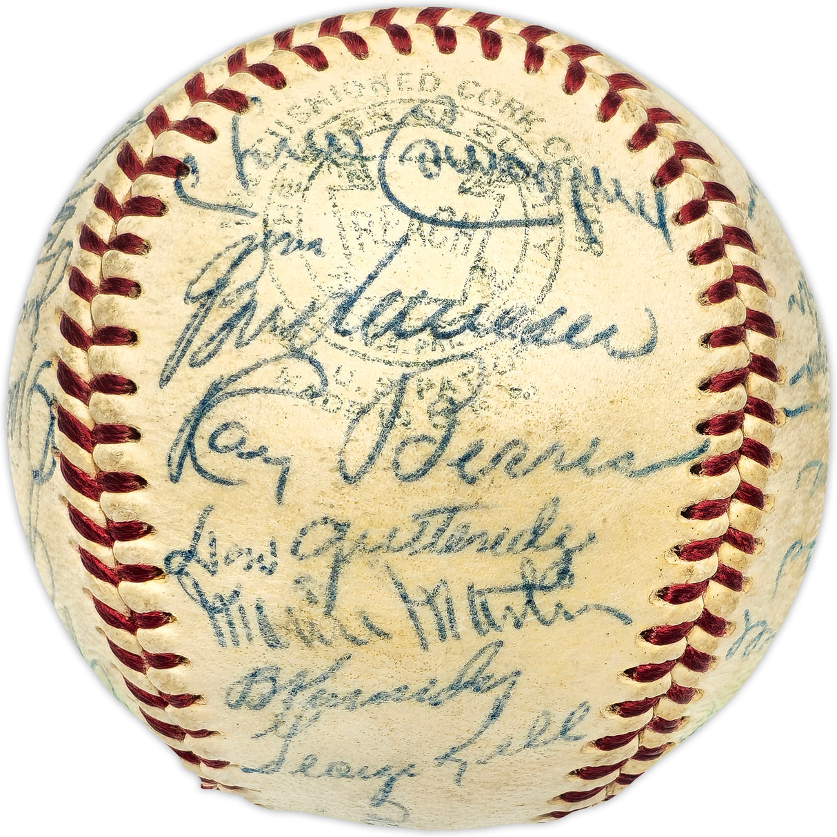 1955 Chicago White Sox Team Signed Autographed Official Harridge AL Baseball With 31 Signatures Including Nellie Fox Beckett BAS #AD43527