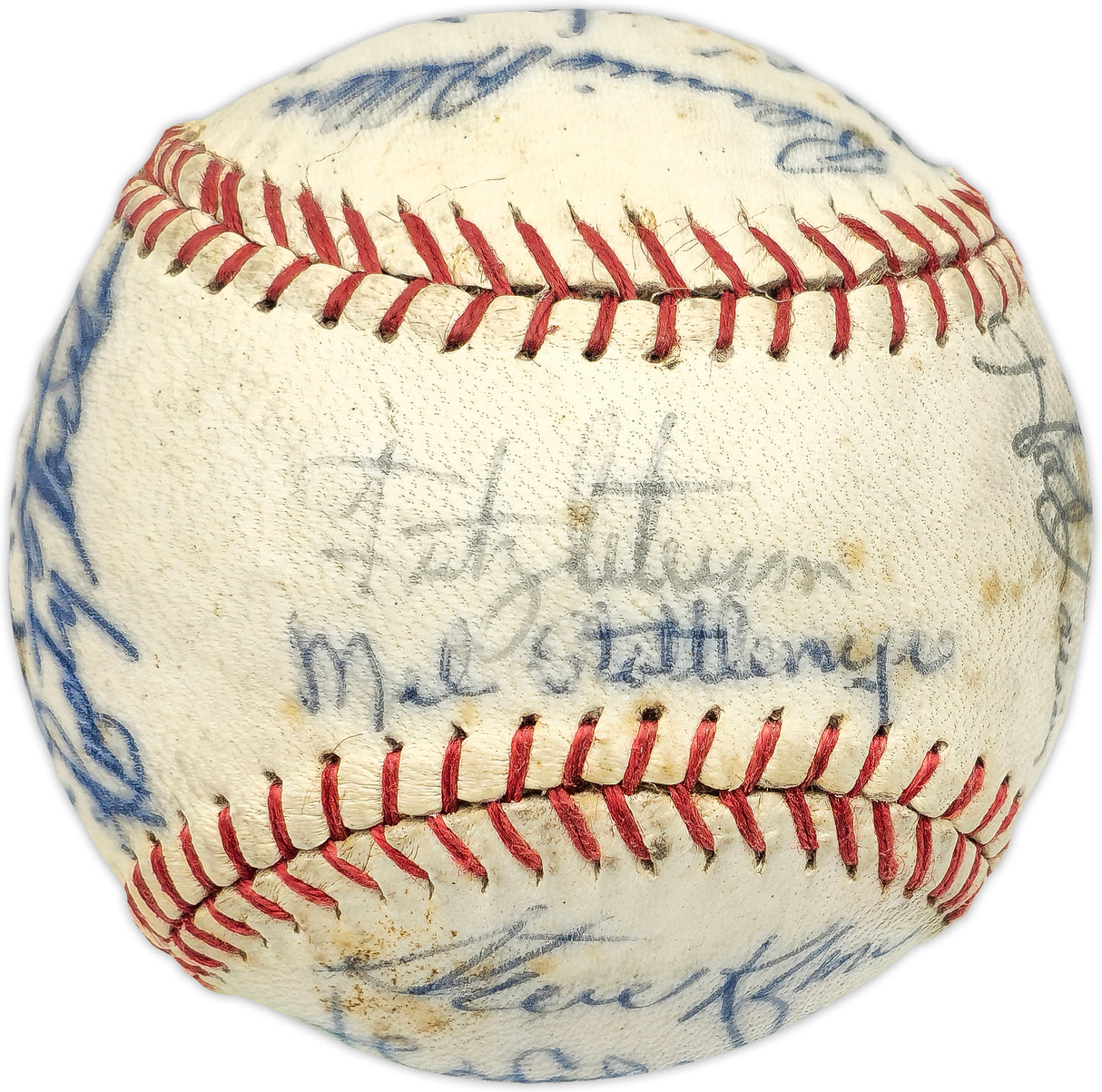 1972 New York Yankees Team Signed Autographed Official League Baseball With 19 Signatures Including Thurman Munson Beckett BAS #AD43531