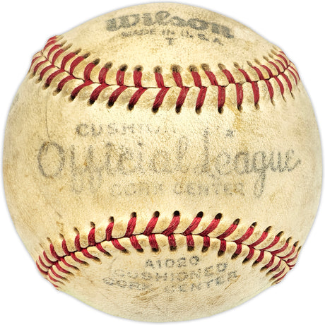 Tris Speaker Autographed Official Wilson Official League Baseball Boston Red Sox Beckett BAS #AD43534