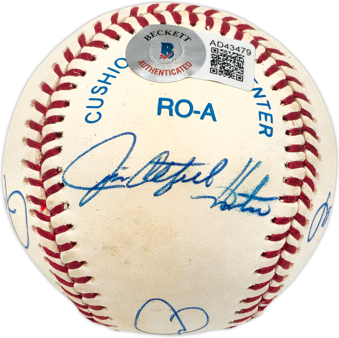 MLB Pitching Greats Autographed Official AL Baseball With 5 Signatures Including Jim Pamer & Rollie Fingers Beckett BAS #AD43479
