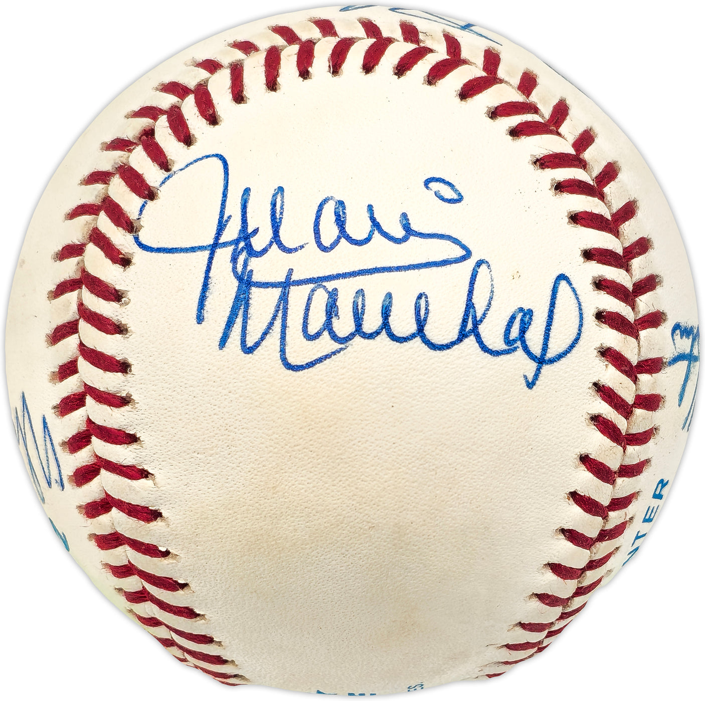 MLB Pitching Greats Autographed Official AL Baseball With 5 Signatures Including Jim Pamer & Rollie Fingers Beckett BAS #AD43479
