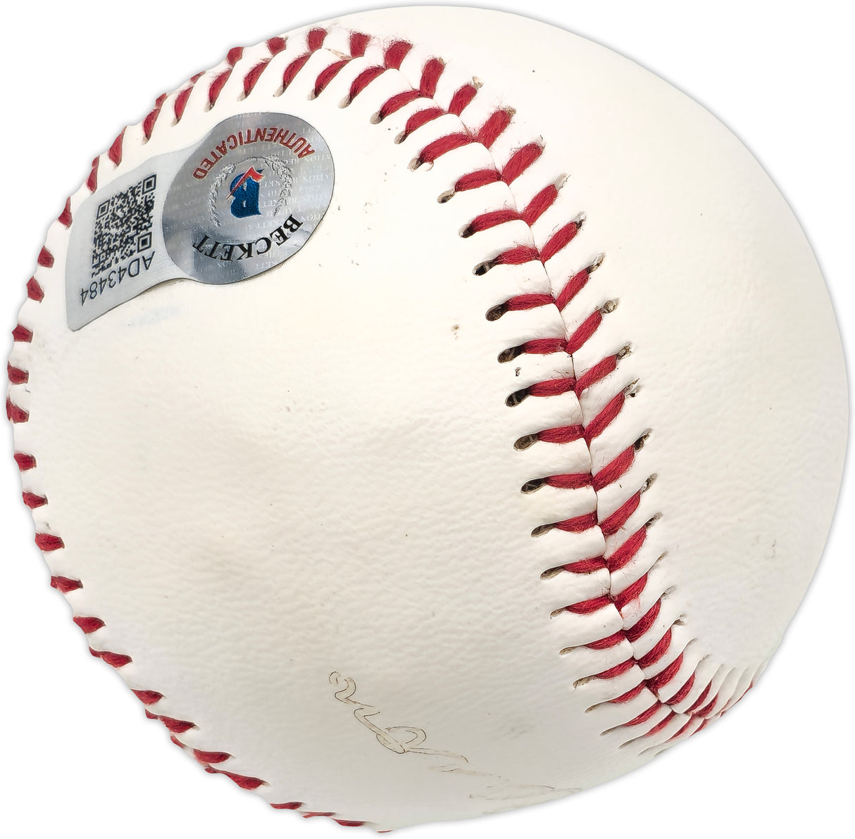 Hank Aaron Autographed Official Canton   Akron Indians Logo Baseball Atlanta Braves Beckett BAS #AD43484