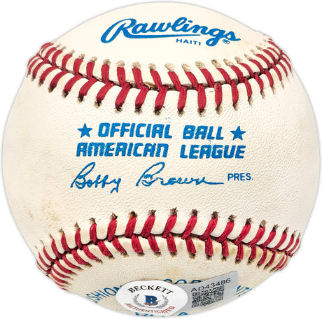 Kirby Puckett Autographed Official AL Baseball Minnesota Twins "2/20/88" Beckett BAS #AD43486