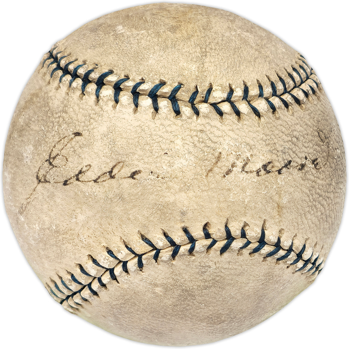 Eddie Moore Autographed Official National Practice Baseball Pittsburgh Pirates Died 1976 Beckett BAS #AD43521