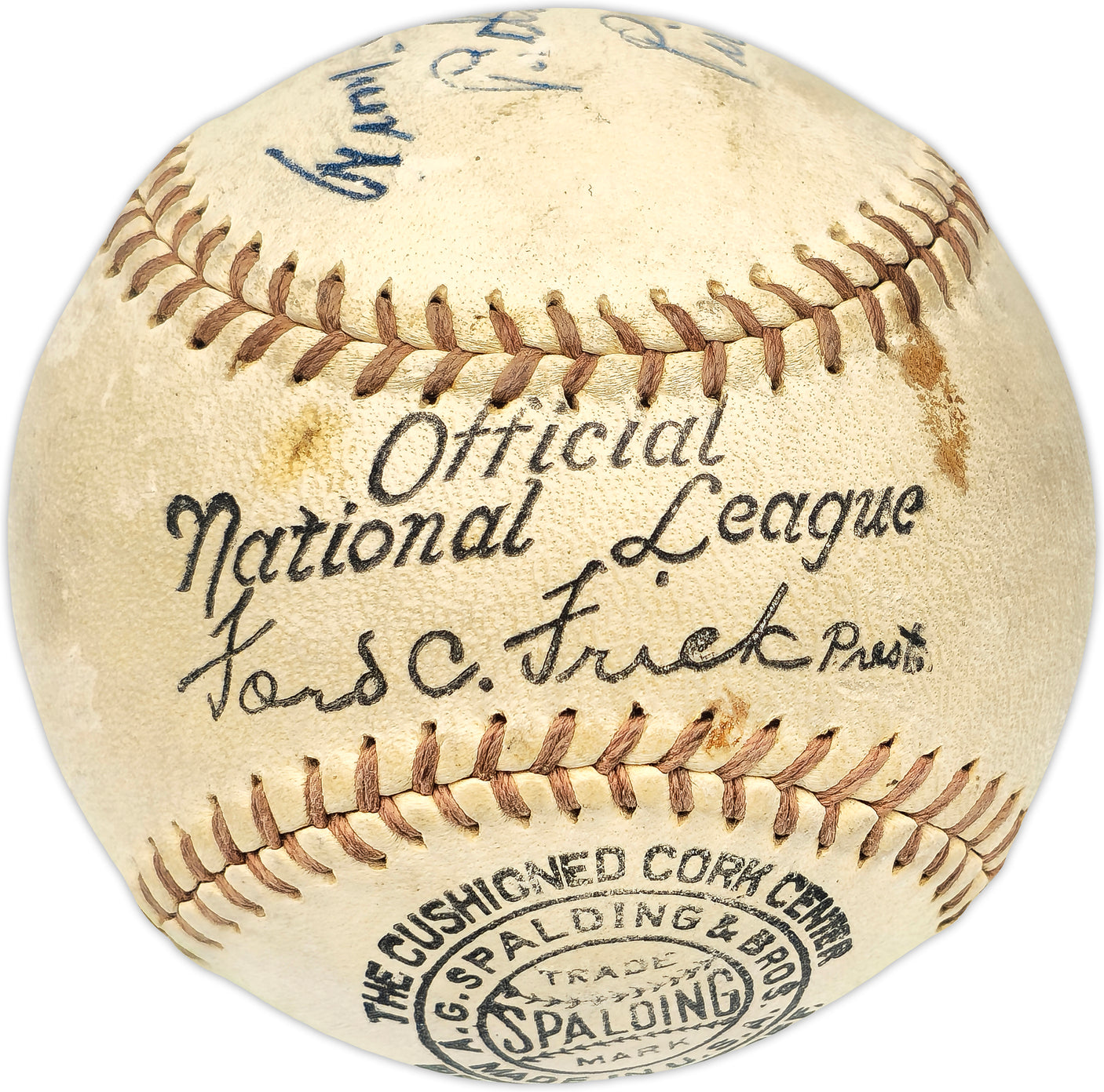 Heine Meine Autographed Official Frick NL Baseball Pittsburgh Pirates "From 1937" Beckett BAS #AD43522