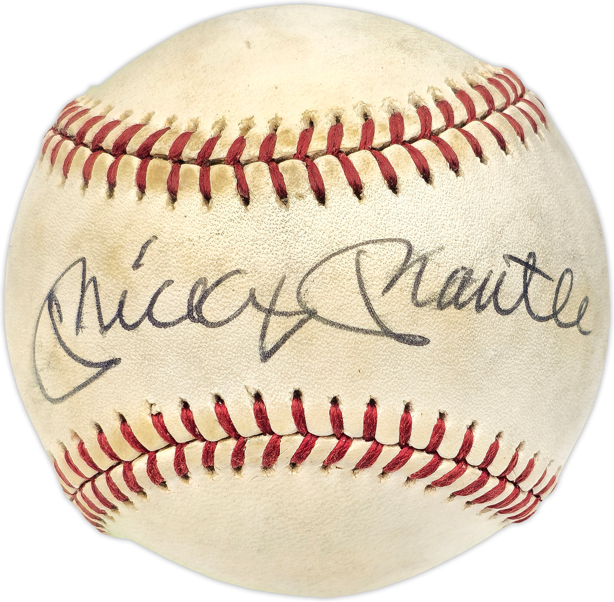 Mickey Mantle Autographed Official MacGregor Baseball New York Yankees Beckett BAS #AD43501
