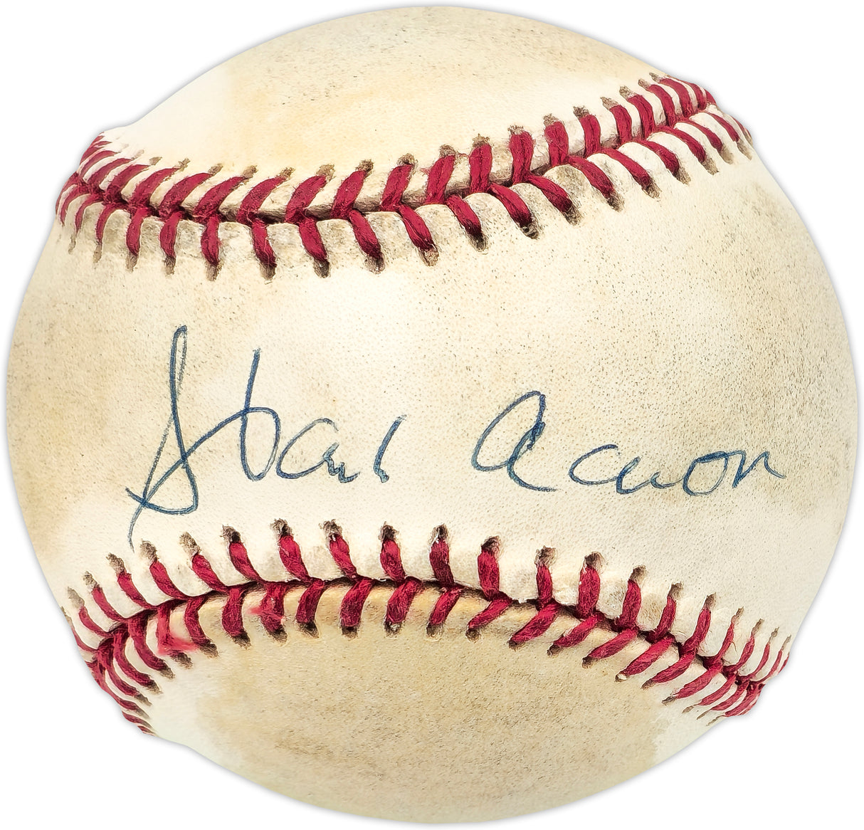 Hank Aaron Autographed Official NL Baseball Atlanta Braves Beckett BAS #AD43502