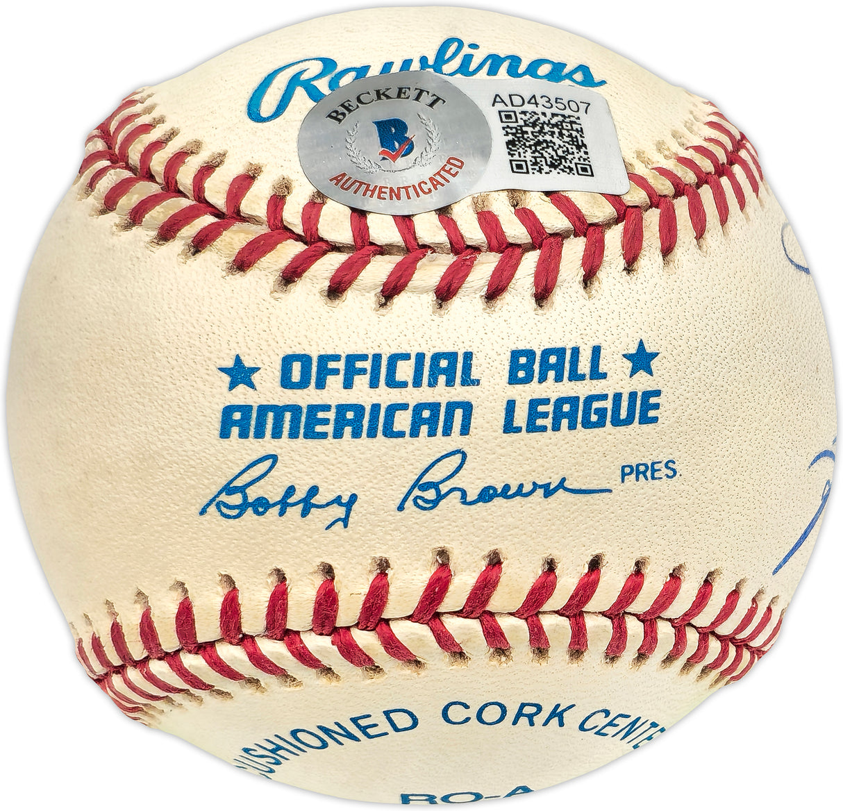 Lou Brock & Rickey Henderson Autographed Official AL Baseball "HOF 85" Beckett BAS #AD43507