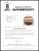 Mickey Mantle Autographed Official MacGregor Baseball New York Yankees Beckett BAS #AD43501