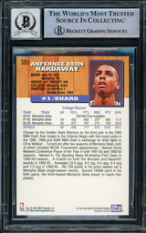 Anfernee Hardaway Autographed 1993-94 Hoops Gold Rookie Card #380 Orlando Magic Auto Grade Gem Mint 10 Beckett BAS #15093374