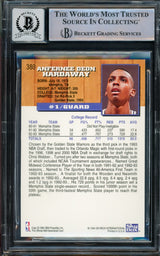 Anfernee Hardaway Autographed 1993-94 Hoops Gold Rookie Card #380 Orlando Magic Auto Grade Gem Mint 10 Beckett BAS #15093375