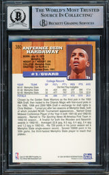Anfernee Hardaway Autographed 1993-94 Hoops Gold Rookie Card #380 Orlando Magic Auto Grade Gem Mint 10 Beckett BAS #15093373