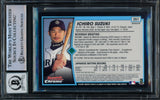 Ichiro Suzuki Autographed 2001 Bowman Chrome Refractor Rookie Card #351 Seattle Mariners Auto Grade Gem Mint 10 "01 ROY/MVP" Beckett BAS #15093557