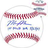 Matt McLain Autographed Official MLB Baseball Cincinnati Reds "1st MLB HR 5/23/23" Beckett BAS Witness Stock #222847