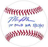 Matt McLain Autographed Official MLB Baseball Cincinnati Reds "1st MLB HR 5/23/23" Beckett BAS Witness Stock #222847