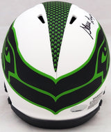 Steve Largent Autographed Seattle Seahawks Lunar Eclipse White Speed Mini Helmet "HOF 95" MCS Holo Stock #211067