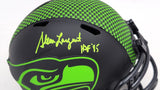 Steve Largent Autographed Seattle Seahawks Eclipse Black Speed Mini Helmet "HOF 95" MCS Holo Stock #211068