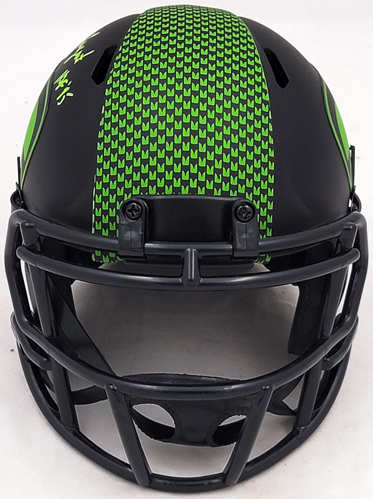 Steve Largent Autographed Seattle Seahawks Eclipse Black Speed Mini Helmet "HOF 95" MCS Holo Stock #211068