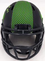 Steve Largent Autographed Seattle Seahawks Eclipse Black Speed Mini Helmet "HOF 95" MCS Holo Stock #211068