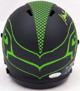 Steve Largent Autographed Seattle Seahawks Eclipse Black Speed Mini Helmet "HOF 95" MCS Holo Stock #211068