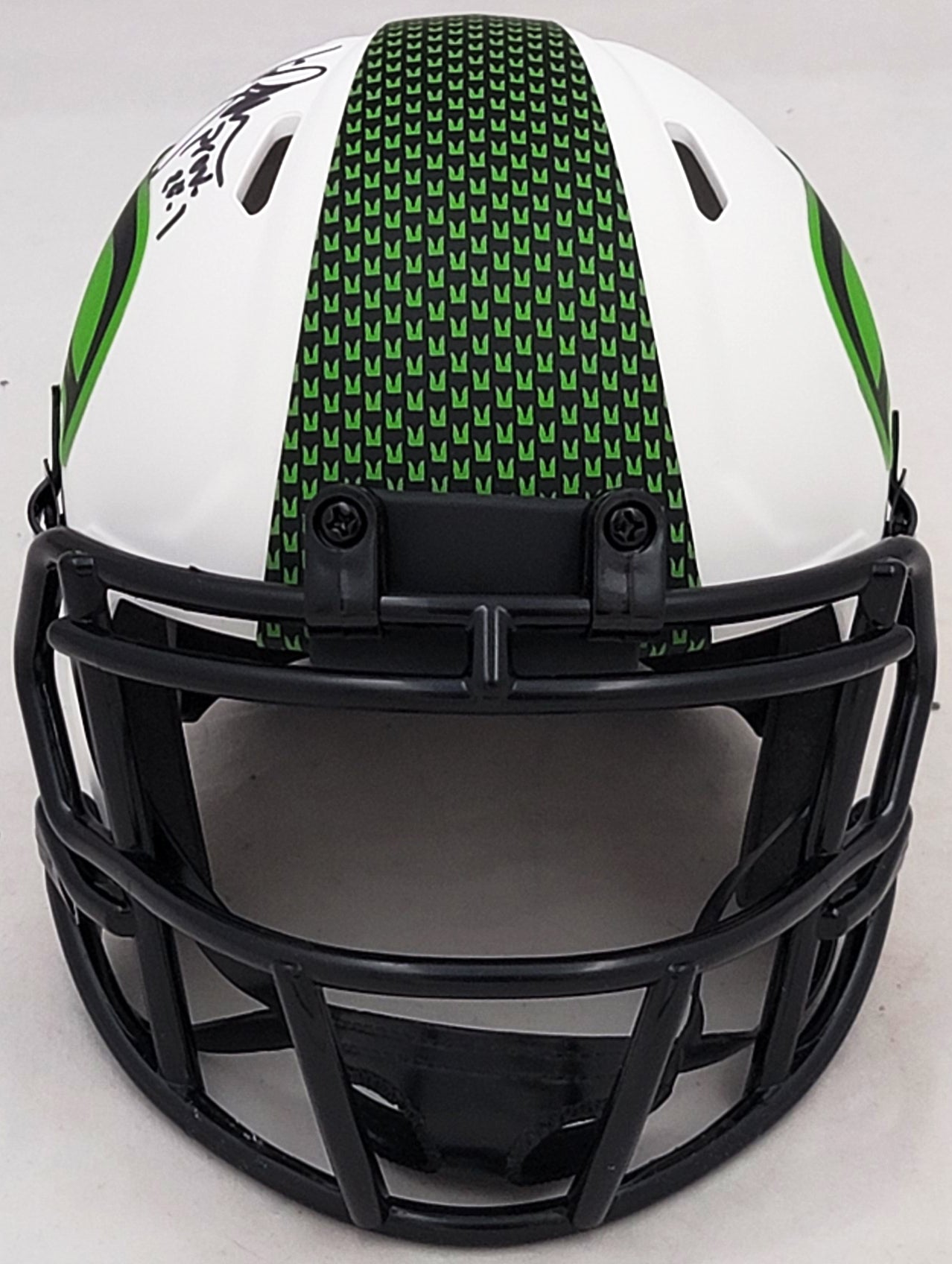 Jim Zorn Autographed Seattle Seahawks Lunar Eclipse White Speed Mini Helmet MCS Holo Stock #211075