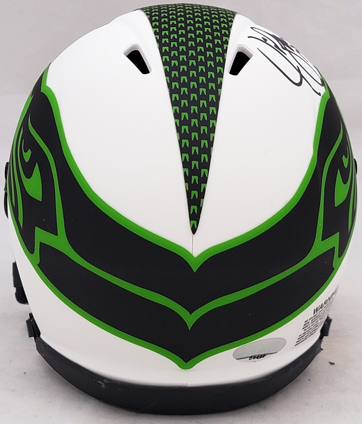Jim Zorn Autographed Seattle Seahawks Lunar Eclipse White Speed Mini Helmet MCS Holo Stock #211075