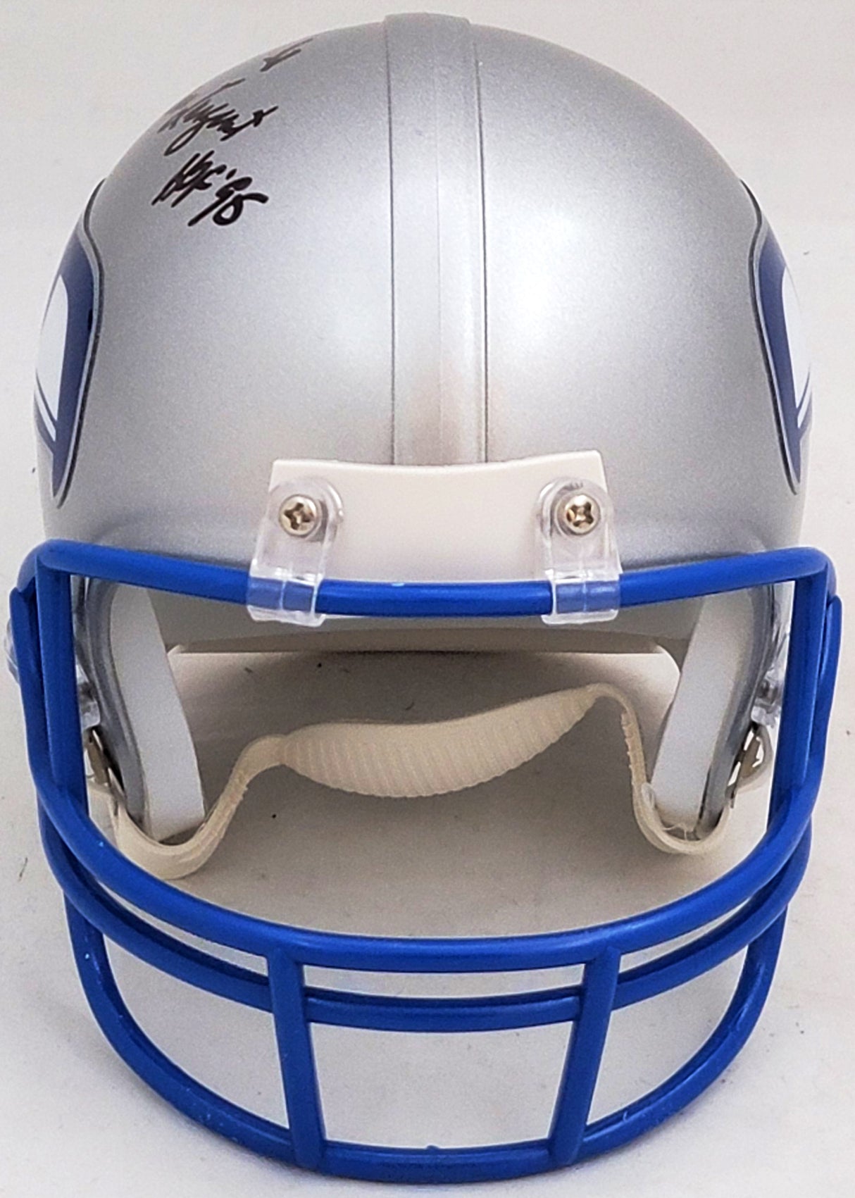 Steve Largent & Jim Zorn Autographed Seattle Seahawks Silver Throwback (1983-2001) Mini Helmet MCS Holo Stock #211061