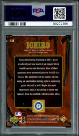 Ichiro Suzuki Autographed 2001 Upper Deck Gold Glove Rookie Card #135 Seattle Mariners Auto Grade Mint 9 "01 ROY/MVP" #75/500 PSA/DNA #99272166