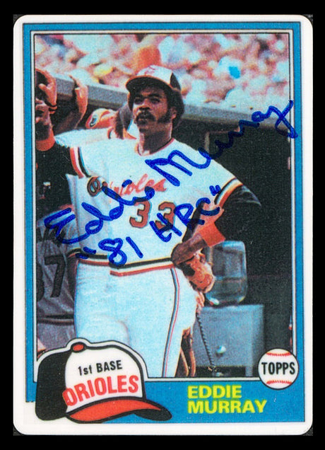 Eddie Murray Autographed Porcelain Baseball Card Set Baltimore Orioles "ROY 77, 81 HRC & 504 HR" With 3 Signed Cards #21/504 Signature Series #A14889