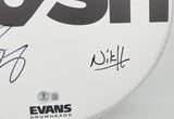 Bush Autographed Drumhead Signed By All 4 Band Members Including Gavin Rossdale Beckett BAS Stock #237003