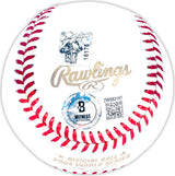 David Ortiz Autographed Official 2004 World Series Logo MLB Baseball Boston Red Sox "04 WS Champs" Beckett BAS Witness Stock #236699