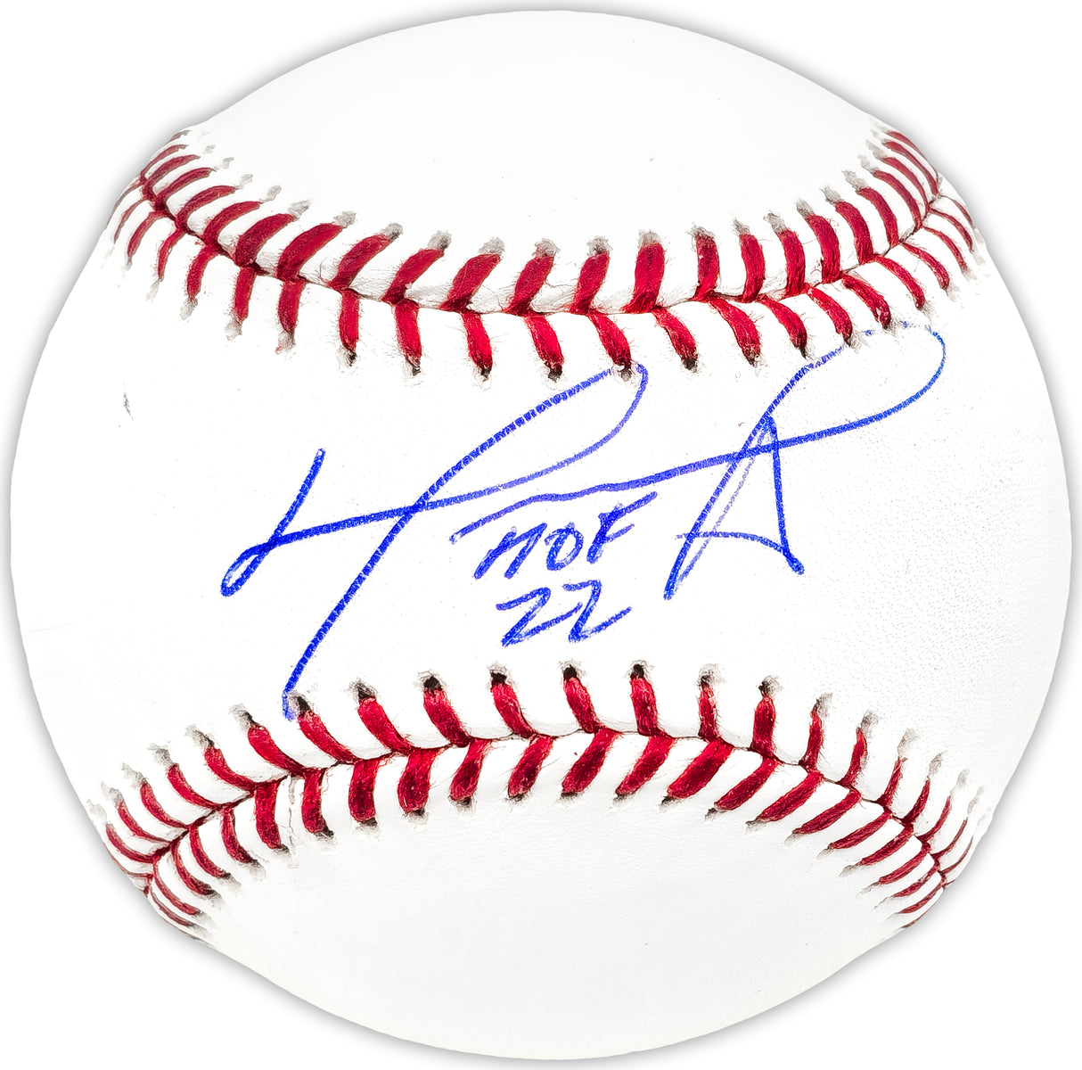 David Ortiz Autographed Official MLB Baseball Boston Red Sox "HOF 22" Beckett BAS Witness Stock #236701
