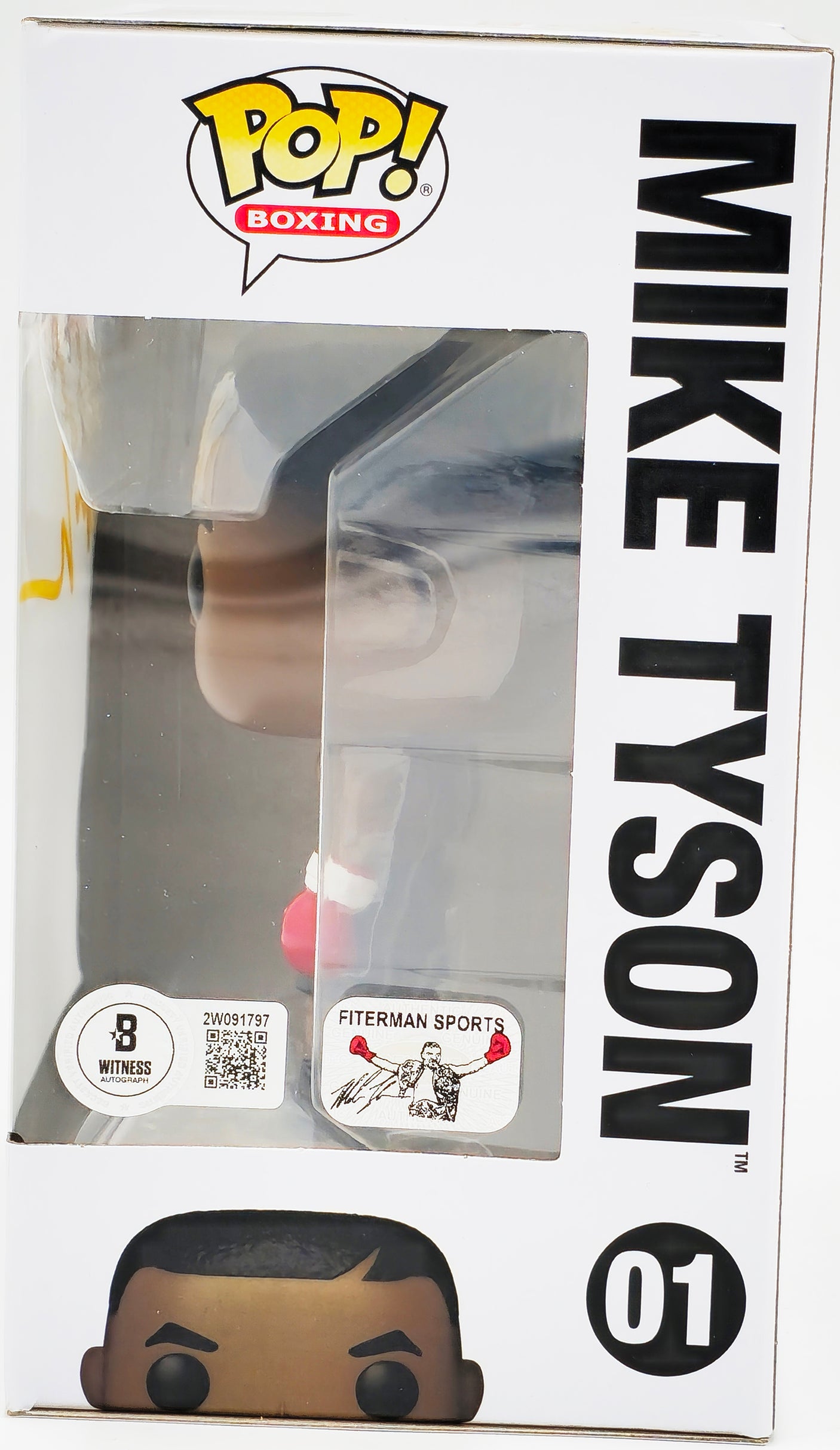 Mike Tyson Autographed Funko Pop Vinyl Figurine #01 Beckett BAS Witness Stock #237082