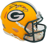 Josh Jacobs Autographed Green Bay Packers Yellow Speed Mini Helmet Beckett BAS QR Stock #236970