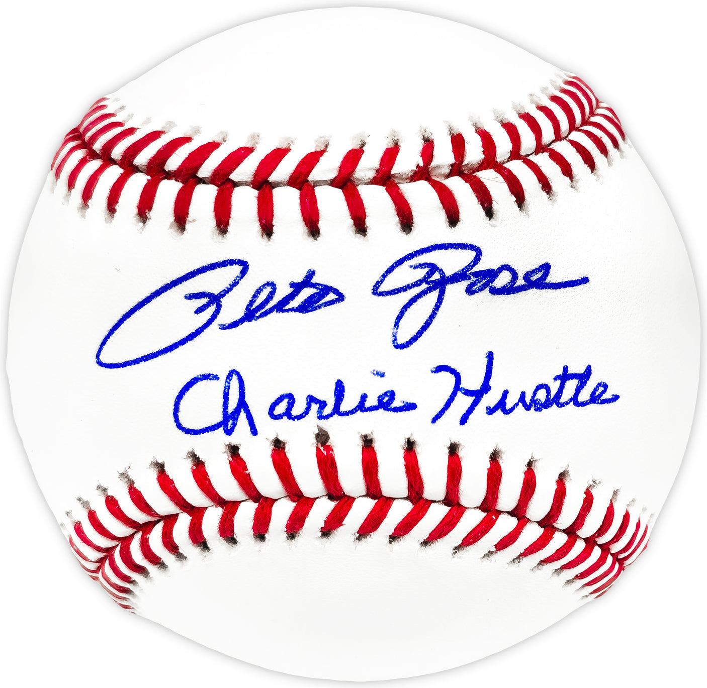 Pete Rose Autographed Official MLB Baseball Cincinnati Reds "Charlie Hustle" JSA Stock #237563