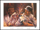 Tony Gwynn & Wade Boggs Autographed 19x24 Lithograph Photo Boston Red Sox & San Diego Padres #/2500 Beckett BAS Stock #237004