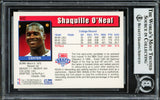 Shaquille Shaq O'Neal Autographed 1992-93 Hoops Rookie Card #442 Orlando Magic Beckett BAS Stock #211213