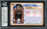 Shaquille Shaq O'Neal Autographed 1992-93 Fleer Rookie Card #401 Orlando Magic Thick Signature Beckett BAS Stock #211216