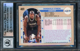 Shaquille Shaq O'Neal Autographed 1992-93 Fleer Rookie Card #401 Orlando Magic Auto Grade Gem Mint 10 Beckett BAS Stock #211328