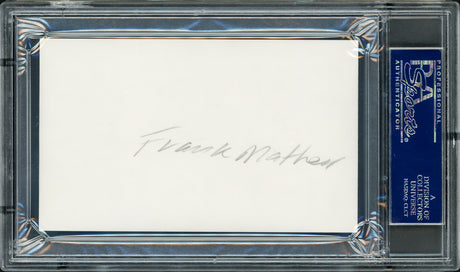Frank Mathers Autographed 3x5 Index Card Toronto Maple Leafs PSA/DNA Stock #211338