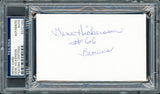 Gene Hickerson Autographed 3x5 Index Card Cleveland Browns Blue Sharpie PSA/DNA Stock #211343