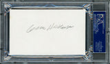 Gene Hickerson Autographed 3x5 Index Card Cleveland Browns Blue Sharpie PSA/DNA Stock #211343