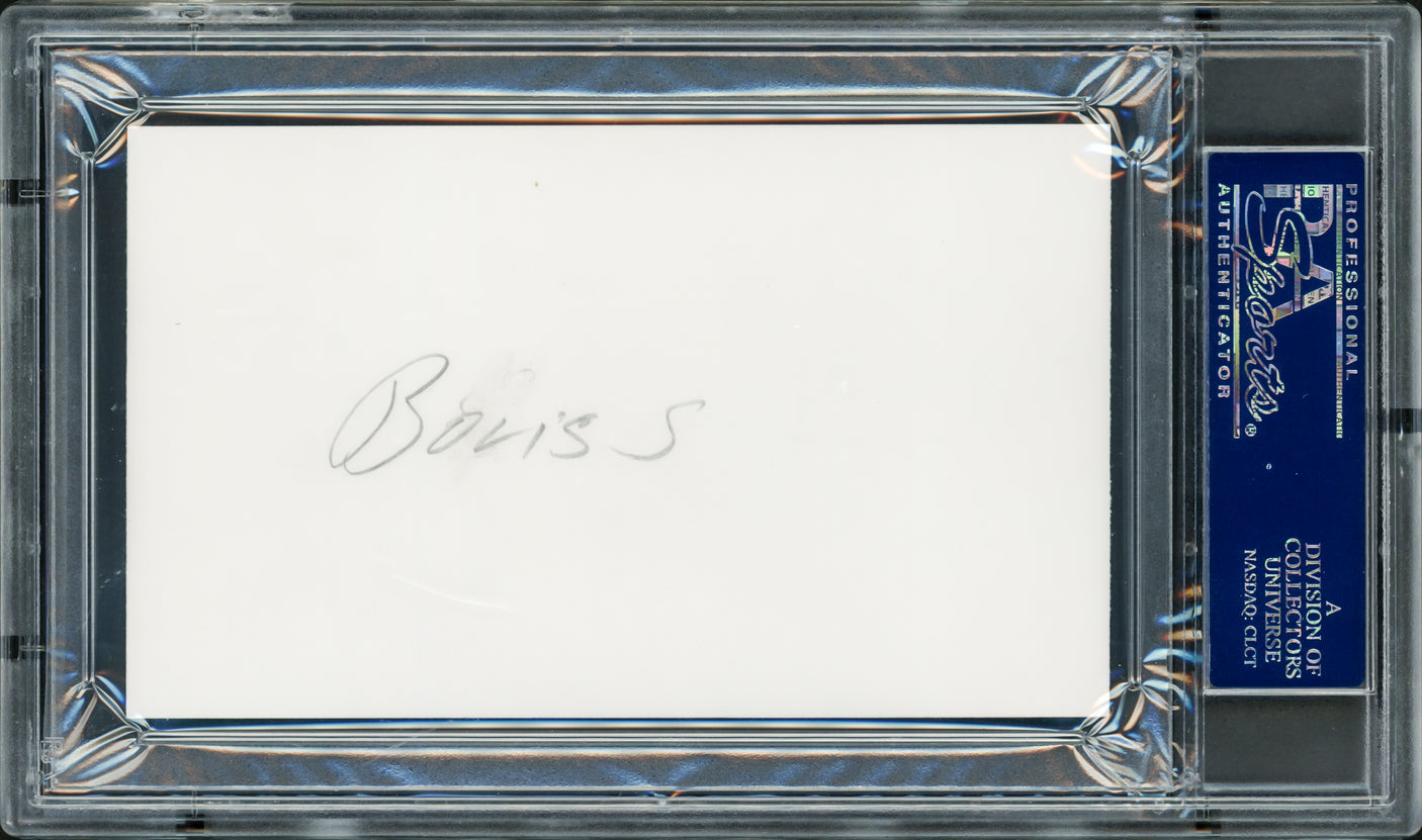 Borislav "Bora" Stankovic Autographed 3x5 Index Card PSA/DNA Stock #211355