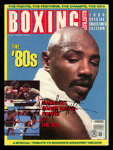 Marvelous Marvin Hagler Autographed Boxing Illustrated Magazine Beckett BAS QR #BK08923
