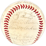 1971 New York Mets Team Autographed Official Feeney NL Baseball With 30 Signatures Including Gil Hodges & Tom Seaver Beckett BAS #AE08351
