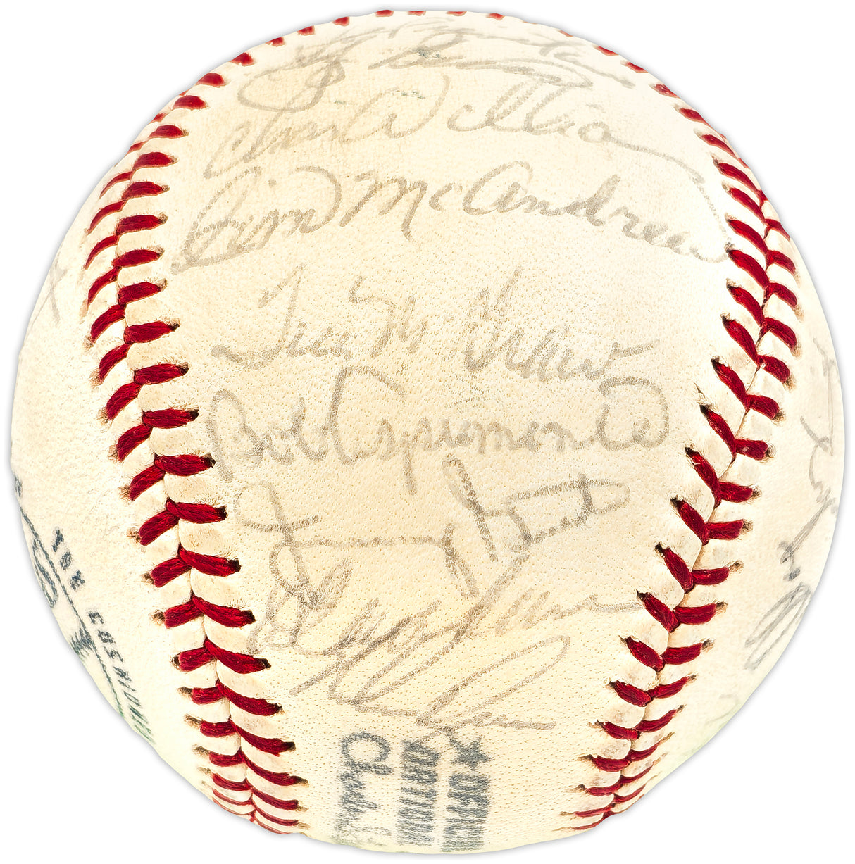 1971 New York Mets Team Autographed Official Feeney NL Baseball With 30 Signatures Including Gil Hodges & Tom Seaver Beckett BAS #AE08351