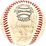 1971 New York Mets Team Autographed Official Feeney NL Baseball With 30 Signatures Including Gil Hodges & Tom Seaver Beckett BAS #AE08351