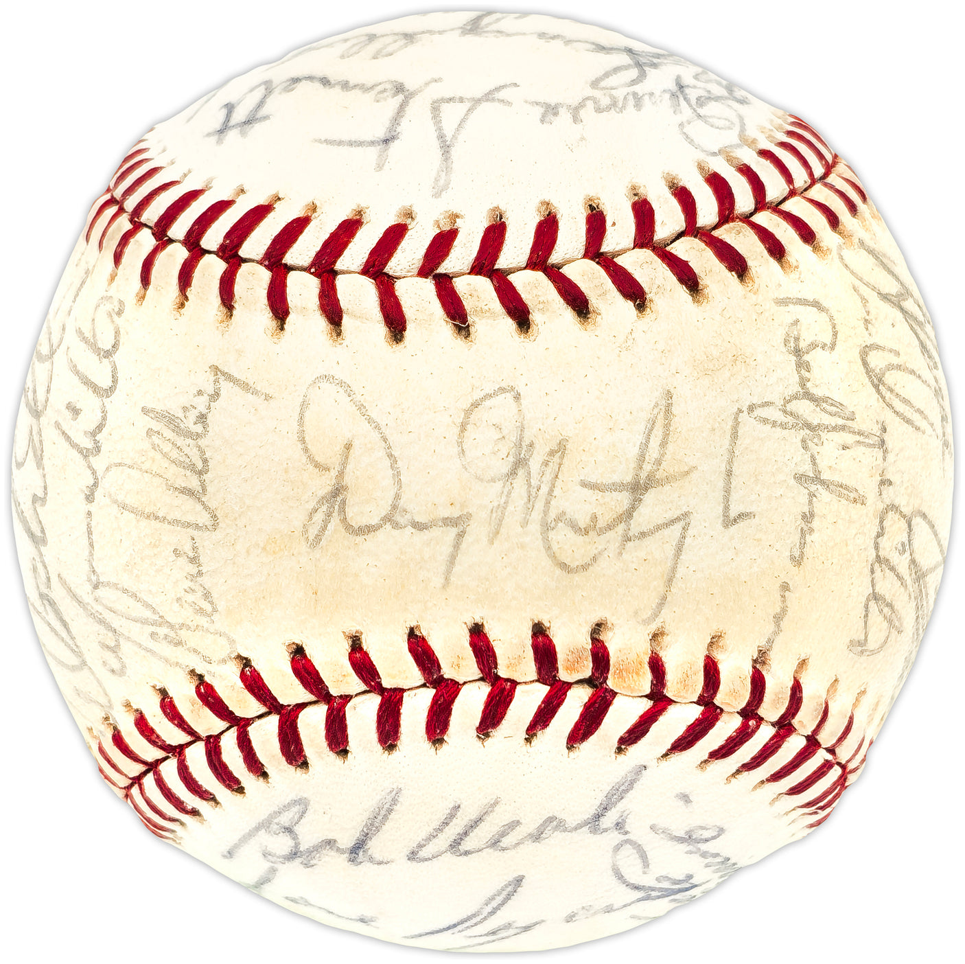1972 Pittsburgh Pirates World Series Champion Team Autographed Official Feeney NL Baseball With 28 Signatures Including Roberto Clemente Beckett BAS #AE08165