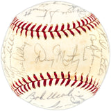 1972 Pittsburgh Pirates World Series Champion Team Autographed Official Feeney NL Baseball With 28 Signatures Including Roberto Clemente Beckett BAS #AE08165